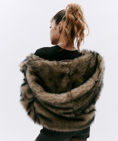 フード付きファージャケット（その他アウター）｜GOSSIP CLUB