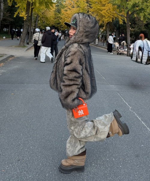 フード付きファージャケット（その他アウター）｜GOSSIP CLUB