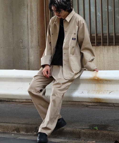 Dickies（ディッキーズ）の「【GENUINE DICKIES/ジェニュインディッキーズ】ツイル & デニム カバーオール ジャケット（カバーオール・メンズ・ベージュ/ケミカルウォッシュ/ブラック/ダークインディゴブルー・XL/M/L）」の19枚目の写真