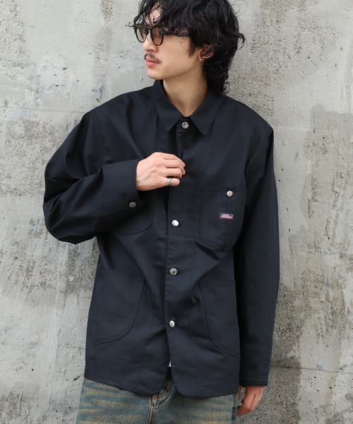 Dickies（ディッキーズ）の「【GENUINE DICKIES/ジェニュインディッキーズ】ツイル & デニム カバーオール ジャケット（カバーオール・メンズ・ベージュ/ケミカルウォッシュ/ブラック/ダークインディゴブルー・XL/M/L）」の12枚目の写真