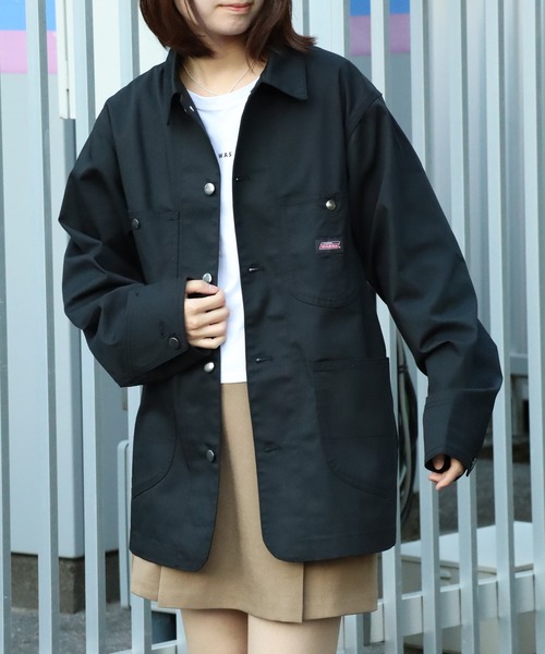 Dickies（ディッキーズ）の「【GENUINE DICKIES/ジェニュインディッキーズ】ツイル & デニム カバーオール ジャケット（カバーオール・メンズ・ベージュ/ケミカルウォッシュ/ブラック/ダークインディゴブルー・XL/M/L）」の15枚目の写真