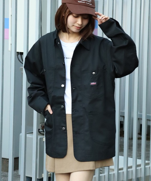 Dickies（ディッキーズ）の「【GENUINE DICKIES/ジェニュインディッキーズ】ツイル & デニム カバーオール ジャケット（カバーオール・メンズ・ベージュ/ケミカルウォッシュ/ブラック/ダークインディゴブルー・XL/M/L）」の22枚目の写真