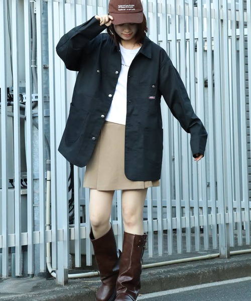 Dickies（ディッキーズ）の「【GENUINE DICKIES/ジェニュインディッキーズ】ツイル & デニム カバーオール ジャケット（カバーオール・メンズ・ベージュ/ケミカルウォッシュ/ブラック/ダークインディゴブルー・XL/M/L）」の13枚目の写真