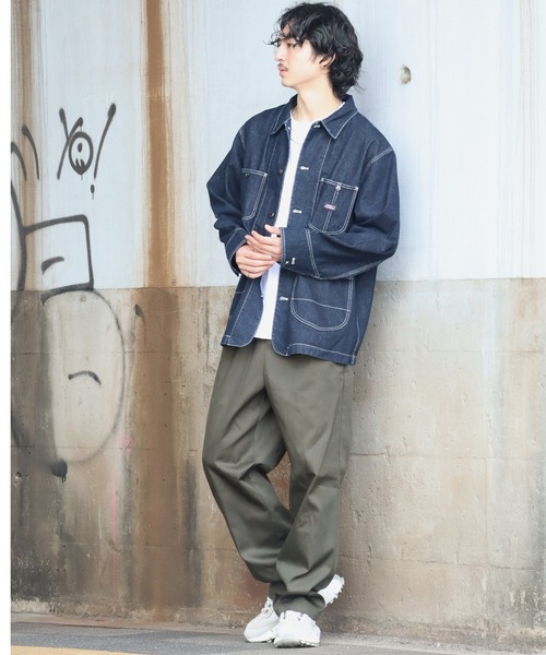 Dickies（ディッキーズ）の「【GENUINE DICKIES/ジェニュインディッキーズ】ツイル & デニム カバーオール ジャケット（カバーオール・メンズ・ベージュ/ケミカルウォッシュ/ブラック/ダークインディゴブルー・XL/M/L）」の17枚目の写真
