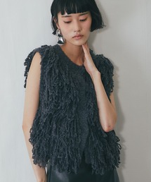 フリンジニットベスト