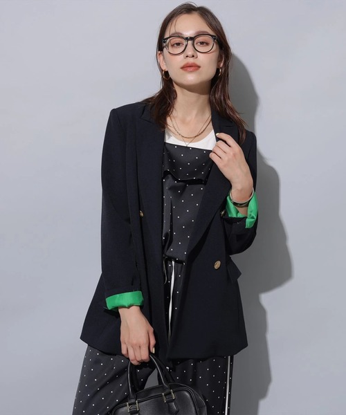 アルページュストーリー　W釦 テーラードジャケット　グレー　S 矢田亜希子さん着用】W釦テーラードジャケットアルページュ
