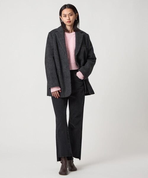 EMMEL REFINES（エメルリファインズ）の「＜EMMEL REFINES＞EM シャギー ボンディング ジャケット（テーラードジャケット・レディース・ベージュ/ダークグレー・M/S）」の13枚目の写真