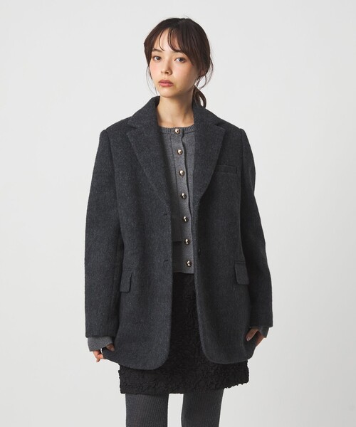 EMMEL REFINES（エメルリファインズ）の「＜EMMEL REFINES＞EM シャギー ボンディング ジャケット（テーラードジャケット・レディース・ベージュ/ダークグレー・M/S）」の16枚目の写真