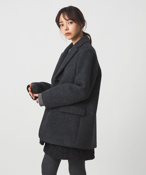 EMMEL REFINES（エメルリファインズ）の「＜EMMEL REFINES＞EM シャギー ボンディング ジャケット（テーラードジャケット・レディース・ベージュ/ダークグレー・M/S）」の17枚目の写真