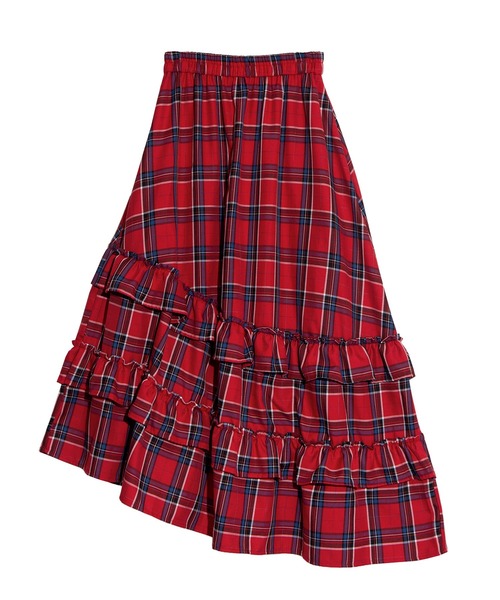 PUNYUS（プニュズ）の「アシンメトリーチェックフリルロングスカート（スカート・レディース・グレー/ベージュ/レッド・4/3/2/1）」の21枚目の写真