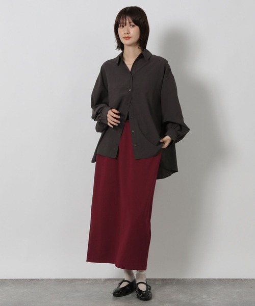 LAKOLE(ラコレ)の「袖タックシャーリングシャツ / 582562(シャツ/ブラウス・レディース・ネイビー/イエロー/アイボリー/チャコール/チェリーレッド・FREE)」の15枚目の写真