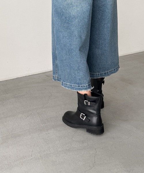 CANAL JEAN（キャナルジーン）の「El mar　エンジニアショートブーツ（ブーツ・レディース・ブラック・24.5/24/23.5）」の4枚目の写真