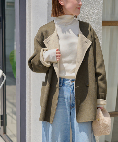 レリューム　ウールビーバーステンカラーショートコート JOURNAL STANDARD relume（ジャーナルスタンダード レリューム）の