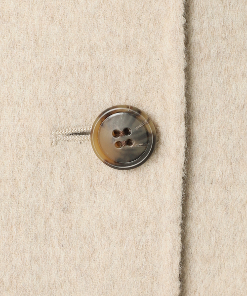 セール】《新色》リバーシブルノーカラーショートコート（ノーカラー