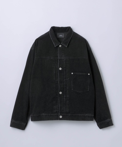 SLICK（スリック）の「【SLICK/スリック】Sulfur-Dyed Corduroy 1st Type Trucker Jacket/サルファーダイ1st タイプコーデュロイシャツジャケット / ヴィンテージ /  アンティークデザイン / セットアップ（その他アウター・メンズ・ブラック/グレイッシュベージュ・1/2/3）」の10枚目の写真