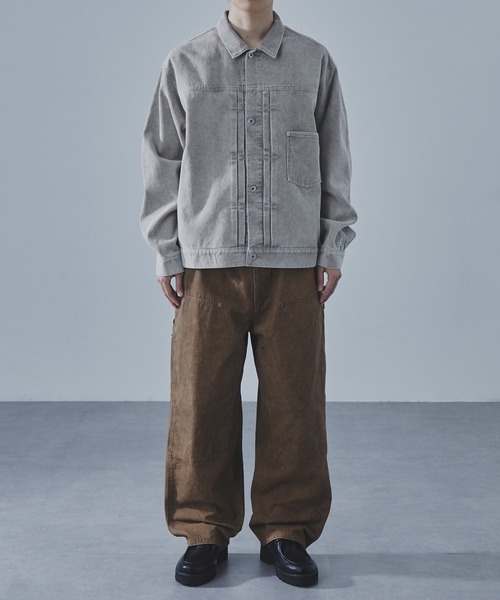 SLICK（スリック）の「【SLICK/スリック】Sulfur-Dyed Corduroy 1st Type Trucker Jacket/サルファーダイ1st タイプコーデュロイシャツジャケット / ヴィンテージ /  アンティークデザイン / セットアップ（その他アウター・メンズ・ブラック/グレイッシュベージュ・1/2/3）」の13枚目の写真