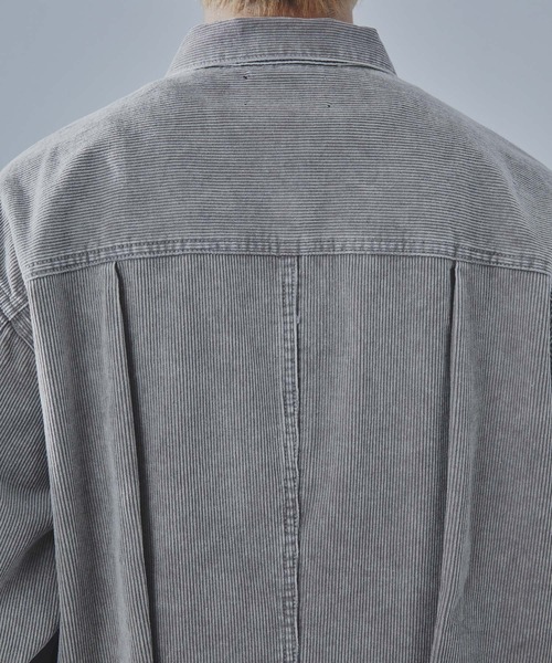 SLICK（スリック）の「【SLICK/スリック】Sulfur-Dyed Corduroy 1st Type Trucker Jacket/サルファーダイ1st タイプコーデュロイシャツジャケット / ヴィンテージ /  アンティークデザイン / セットアップ（その他アウター・メンズ・ブラック/グレイッシュベージュ・1/2/3）」の15枚目の写真