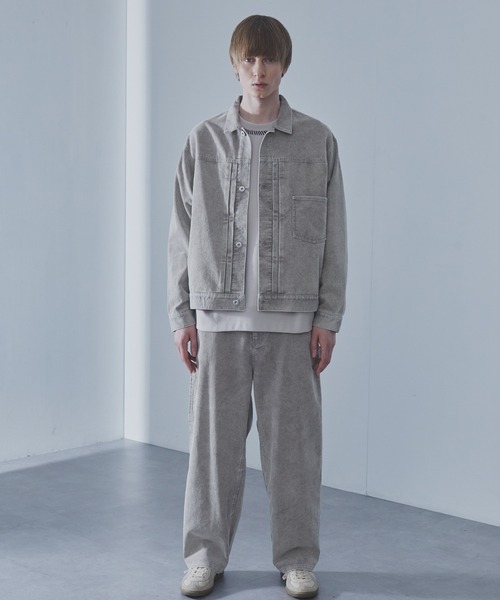 SLICK（スリック）の「【SLICK/スリック】Sulfur-Dyed Corduroy 1st Type Trucker Jacket/サルファーダイ1st タイプコーデュロイシャツジャケット / ヴィンテージ /  アンティークデザイン / セットアップ（その他アウター・メンズ・ブラック/グレイッシュベージュ・1/2/3）」の16枚目の写真