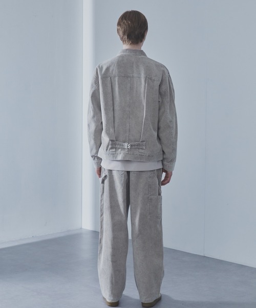 SLICK（スリック）の「【SLICK/スリック】Sulfur-Dyed Corduroy 1st Type Trucker Jacket/サルファーダイ1st タイプコーデュロイシャツジャケット / ヴィンテージ /  アンティークデザイン / セットアップ（その他アウター・メンズ・ブラック/グレイッシュベージュ・1/2/3）」の4枚目の写真