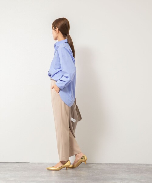 NOLLEY’S（ノーリーズ）の「ウォッシャブルダブルクロススリムパンツ（その他パンツ・レディース・ブルー/ブラック/ベージュ・36/34/40/38）」の5枚目の写真