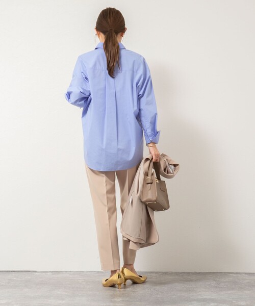 NOLLEY’S（ノーリーズ）の「ウォッシャブルダブルクロススリムパンツ（その他パンツ・レディース・ブルー/ブラック/ベージュ・36/34/40/38）」の6枚目の写真