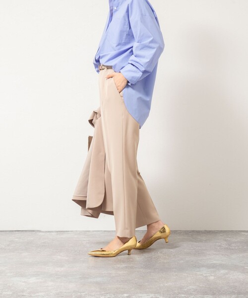 NOLLEY’S（ノーリーズ）の「ウォッシャブルダブルクロススリムパンツ（その他パンツ・レディース・ブルー/ブラック/ベージュ・36/34/40/38）」の9枚目の写真