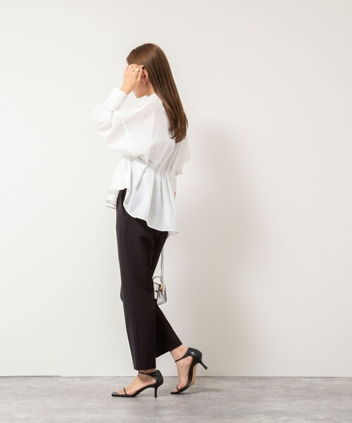 NOLLEY’S（ノーリーズ）の「ウォッシャブルダブルクロススリムパンツ（その他パンツ・レディース・ブルー/ブラック/ベージュ・36/34/40/38）」の19枚目の写真