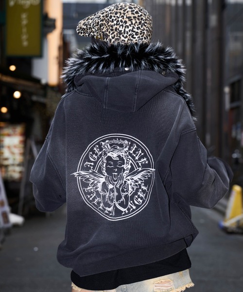 A'GEM/9 パーカー A'GEM/9 × .kom 『A'GEM/9/エージェムナイン』 Ed Hardy ニットデニム