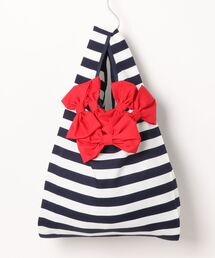 Ribbon hakka kid's（リボンハッカキッズ）の「SEIKO TSUCHIMOTO ボーダーリボンショッピングバッグ（トートバッグ）」