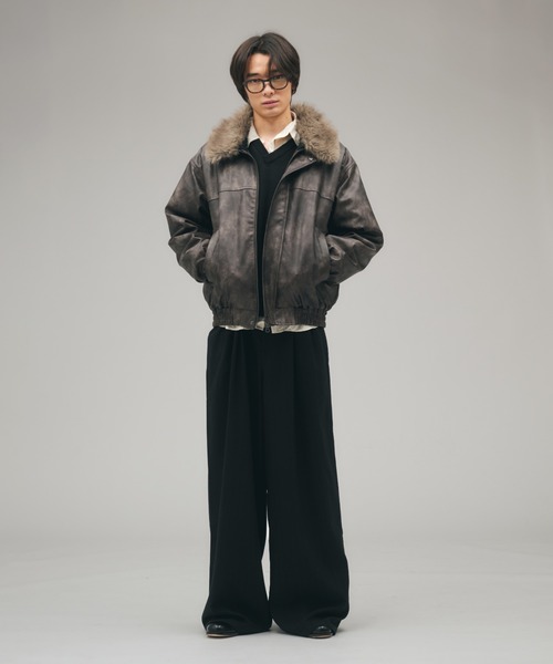 noir kei ninomiya フェイクファー ジップブルゾン ジャケットL noir kei ninomiya フェイクファー ジップブルゾン ジャケットL