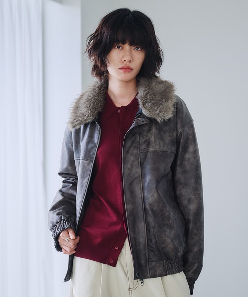 Adoon plain（アドーンプレーン）の「2-WAY ARTIFICIAL GRAIN JACKET