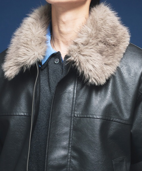 Adoon plain（アドーンプレーン）の「2-WAY ARTIFICIAL GRAIN JACKET
