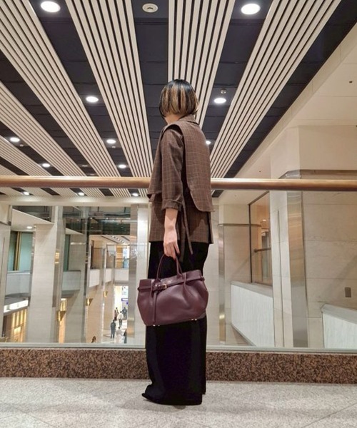 Scrap Book(スクラップブック)の「【CHRISTIAN VILLA】タックベルトトートM(トートバッグ・レディース・ブラック/ブラウン/ブラウン系その他・FREE)」の13枚目の写真