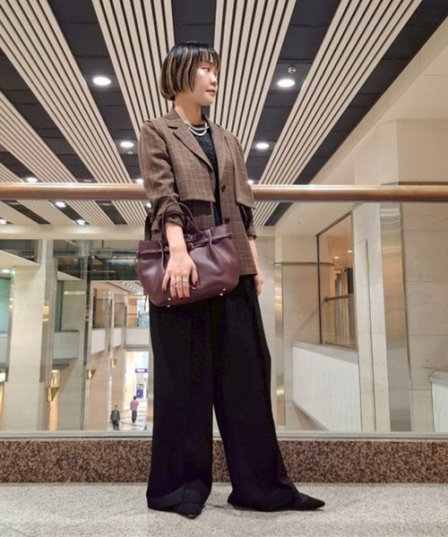 Scrap Book(スクラップブック)の「【CHRISTIAN VILLA】タックベルトトートM(トートバッグ・レディース・ブラック/ブラウン/ブラウン系その他・FREE)」の14枚目の写真