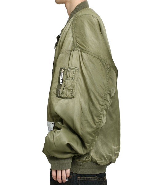 MIHARAYASUHIRO(ミハラヤスヒロ)の「【MIHARAYASUHIRO/ミハラヤスヒロ】AGED FLIGHT JACKET(MA-1・メンズ・ブラック/カーキ・48/46)」の10枚目の写真