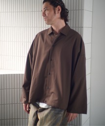 ADAMPATEK/rounded over shirt/オーバーサイズシャツ