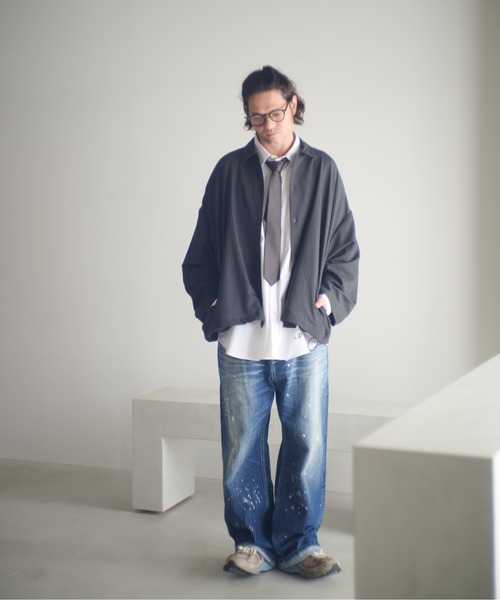 ADAM PATEK(アダムパテック)の「ADAMPATEK/rounded over shirt/オーバーサイズシャツ(シャツ/ブラウス・メンズ・ブラック/ブラウン/ダークグレー・1/2)」の22枚目の写真