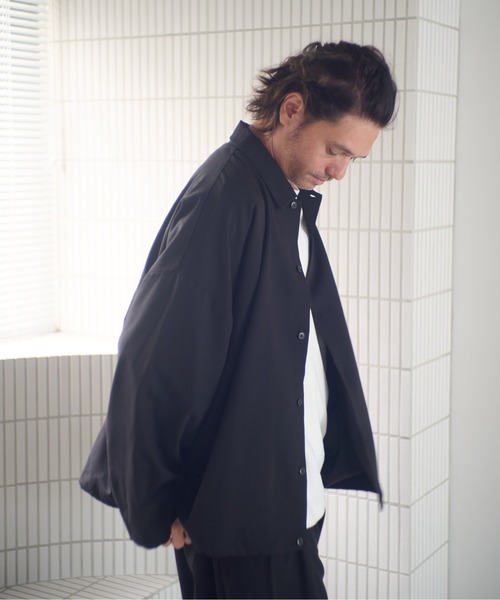 ADAM PATEK(アダムパテック)の「ADAMPATEK/rounded over shirt/オーバーサイズシャツ(シャツ/ブラウス・メンズ・ブラック/ブラウン/ダークグレー・1/2)」の20枚目の写真