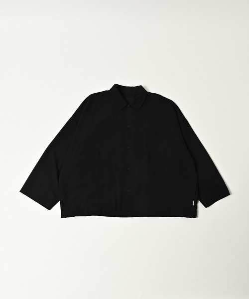 ADAM PATEK(アダムパテック)の「ADAMPATEK/rounded over shirt/オーバーサイズシャツ(シャツ/ブラウス・メンズ・ブラック/ブラウン/ダークグレー・1/2)」の6枚目の写真