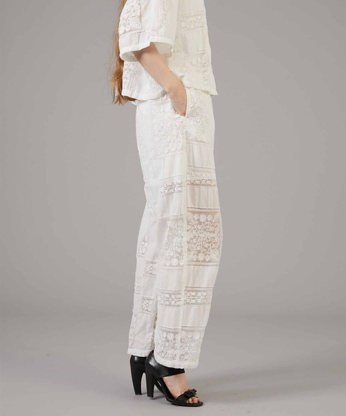 パンツ crinkle crinkle crinkle embroidery pants crinkle crinkle crinkle embroidery pants