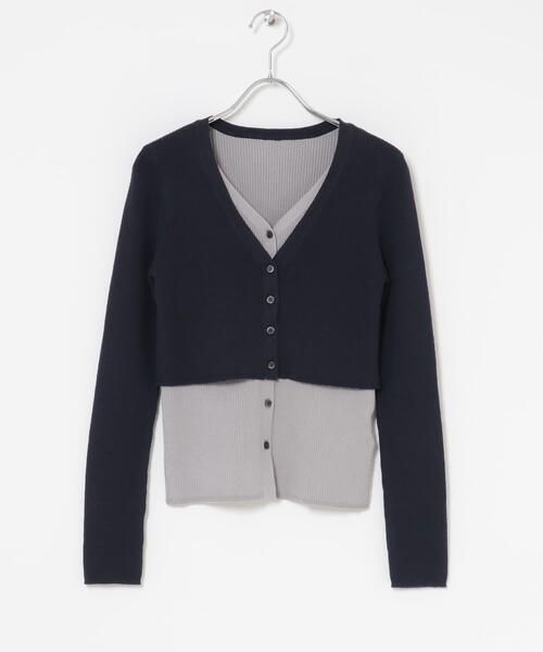 SENSE OF PLACE by URBAN RESEARCH(センスオブプレイスバイアーバンリサーチ)の「ダブルレイヤードカーディガン(カーディガン/ボレロ・レディース・チャコールグレー/ネイビー/キャメル・ONE)」の17枚目の写真