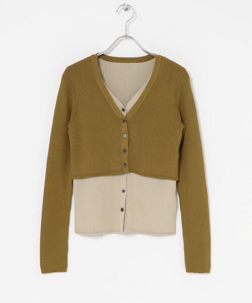 セール】ダブルレイヤードカーディガン（カーディガン/ボレロ）｜SENSE