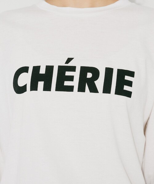 UNTITLED(アンタイトル)の「【CHIGNON】CHERIE シンプルロゴTシャツ(Tシャツ/カットソー・レディース・ホワイト/ブラック・02)」の7枚目の写真