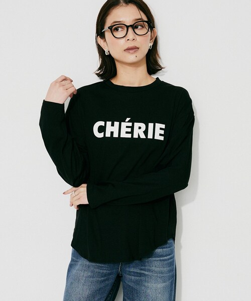 UNTITLED(アンタイトル)の「【CHIGNON】CHERIE シンプルロゴTシャツ(Tシャツ/カットソー・レディース・ホワイト/ブラック・02)」の8枚目の写真