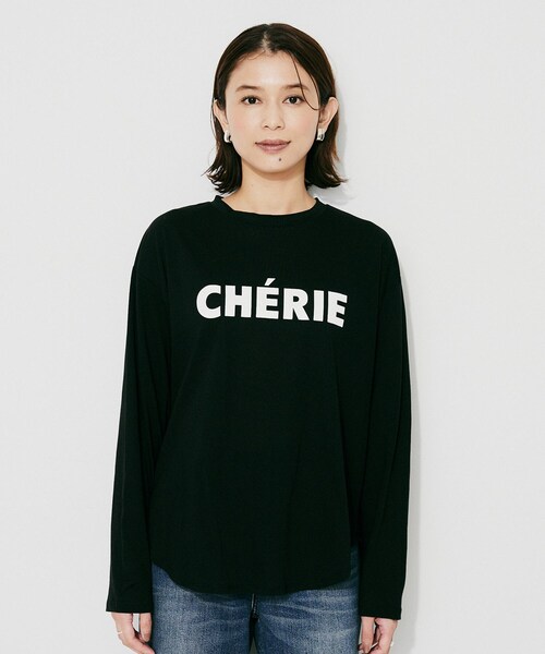 UNTITLED(アンタイトル)の「【CHIGNON】CHERIE シンプルロゴTシャツ(Tシャツ/カットソー・レディース・ホワイト/ブラック・02)」の12枚目の写真