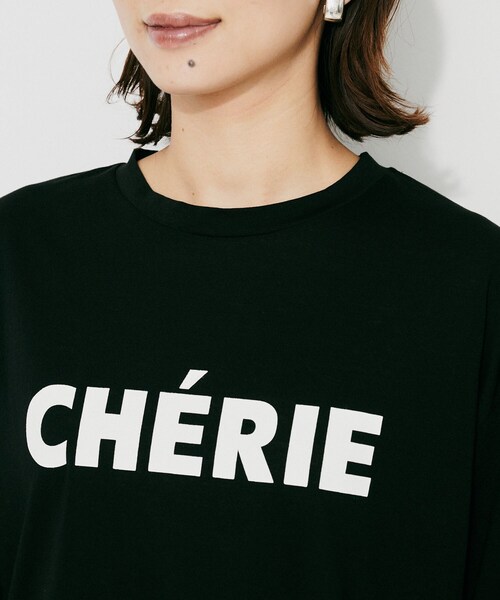 UNTITLED(アンタイトル)の「【CHIGNON】CHERIE シンプルロゴTシャツ(Tシャツ/カットソー・レディース・ホワイト/ブラック・02)」の15枚目の写真