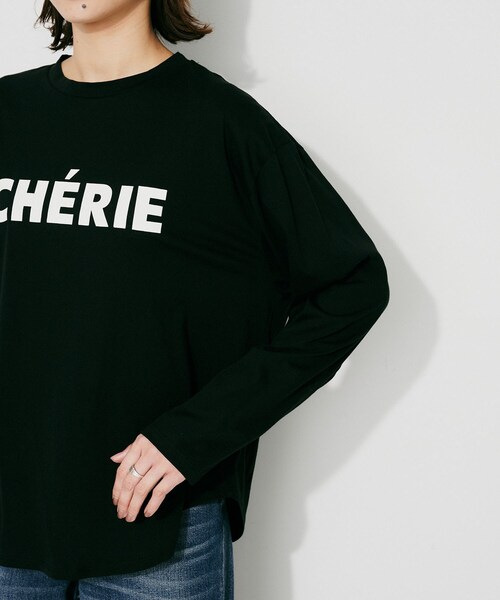 UNTITLED(アンタイトル)の「【CHIGNON】CHERIE シンプルロゴTシャツ(Tシャツ/カットソー・レディース・ホワイト/ブラック・02)」の16枚目の写真