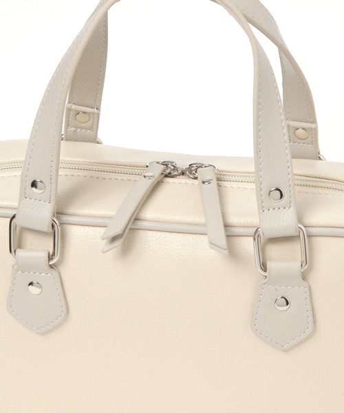 LAKOLE（ラコレ）の「スクエア2WAYミニボストンバッグ / 599450（ショルダーバッグ・レディース・ブラック/オフホワイト/ブラウン・FREE）」の14枚目の写真