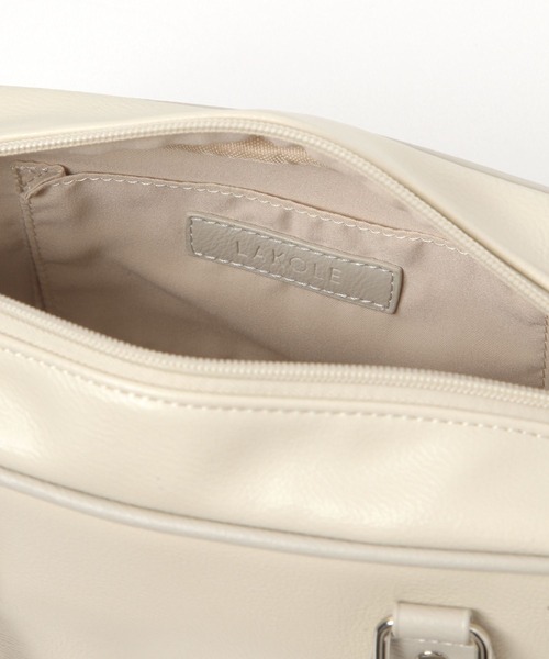 LAKOLE（ラコレ）の「スクエア2WAYミニボストンバッグ / 599450（ショルダーバッグ・レディース・ブラック/オフホワイト/ブラウン・FREE）」の16枚目の写真