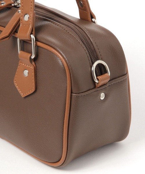 LAKOLE（ラコレ）の「スクエア2WAYミニボストンバッグ / 599450（ショルダーバッグ・レディース・ブラック/オフホワイト/ブラウン・FREE）」の18枚目の写真